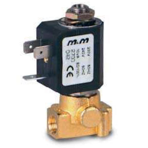 Electroválvula de control directo - B397 - M & M INTERNATIONAL - de 3 vías / NC / agua