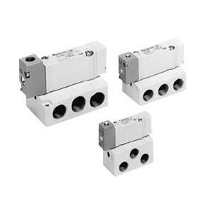 Distribuidor neumático de cajón - SYA series - SMC Corporation of America - con control neumático / de 5 vías / para montaje sobre base