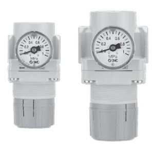 Regulador de presión para aire - AR series - SMC Corporation of America - monoetapa / de acero inoxidable / de zinc moldeado a presión