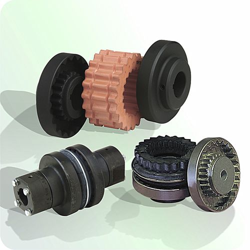 Acoplamiento de enlace elastómero - S-Flex  - jbj Techniques Limited - flexible a la torsión / de engranaje de dientes abombados / de engranaje