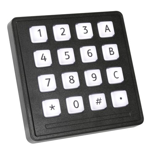 Teclado numérico 16 teclas - 7203-16TW20 - Storm Interface - empotrable / de oro / de polímero