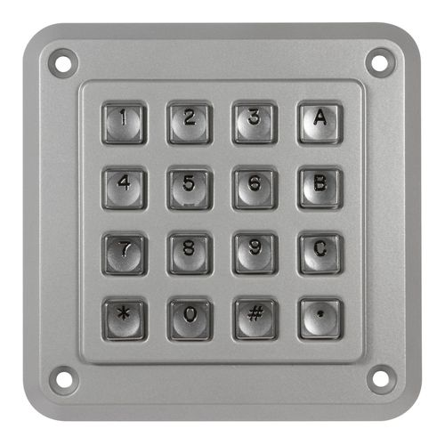 Teclado numérico 16 teclas - 1K16T10 - Storm Interface - empotrable / de metal / IP65