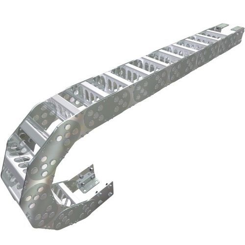 Cadena portacables abierta - GKA - EKD Systems GmbH - de metal / con separadores / autoportante