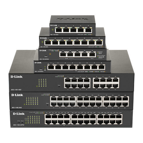 Conmutador Ethernet administrable - DGS-1100 series - D-Link® - 8 puertos / 12 puertos / 5 puertos