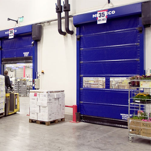 Puerta apilable - Star 2 Forum  - NERGECO - de acero / para interior / rápida