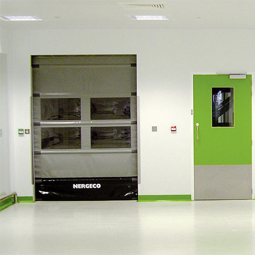Puerta enrollable - Star 5 Labo series - NERGECO - para interior / para sala blanca / rápida