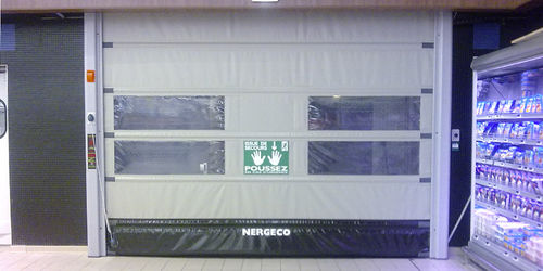 Puerta enrollable - Star series - NERGECO - para interior / rápida / de seguridad