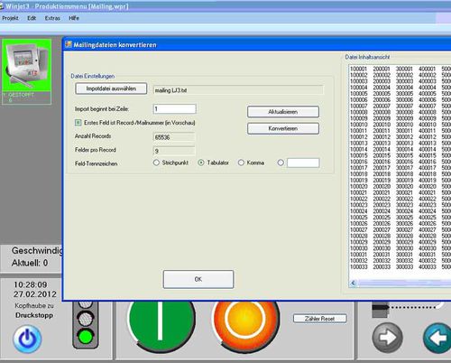 Software de supervisión - WINJET3 Mailing - Leibinger - de mando / de impresión