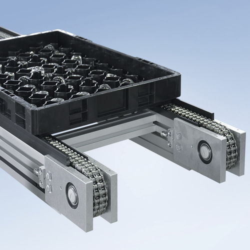 Transportador con cadena - KTF-P 2010 - Maschinenbau Kitz GmbH - horizontal / de transporte / de piezas para procesar