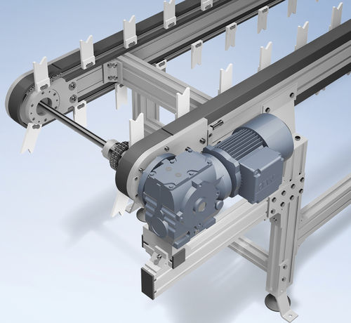 Transportador con cadena - TKU 2040 series - Maschinenbau Kitz GmbH - horizontal / compacto / flexible