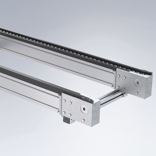 Transportador con cadena - SRF-P 2012 - Maschinenbau Kitz GmbH - con ruedecillas / horizontal / de transporte