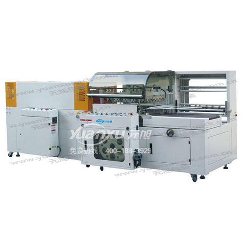 Retractiladora enteramente automática - YK-L5545D + YK-LS5030W - Yuanxu Packing(shanghai) Machinery Co., LTD - para productos cosméticos / de tarjeta / para la electrónica