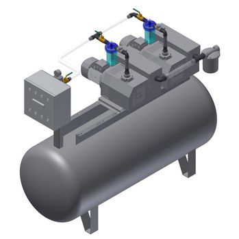 Grupo de vacío lubricado - MEDEVICE 2X102 - Srl - para uso médico