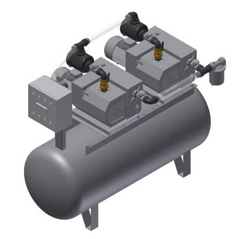 Grupo de vacío lubricado - MEDEVICE 2X220  - Srl - para uso médico