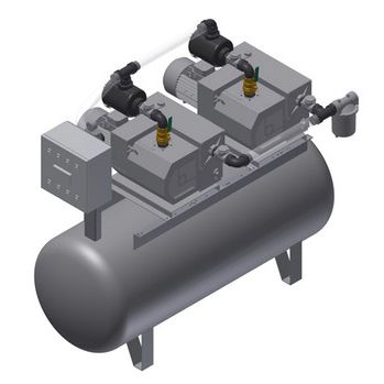 Grupo de vacío lubricado - MEDEVICE 2X340 - Srl - para uso médico