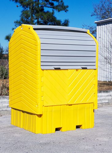 Paleta de retención para contenedor IBC - FL-205-225 - Fosse Liquitrol - de polietileno / con rejilla galvanizada