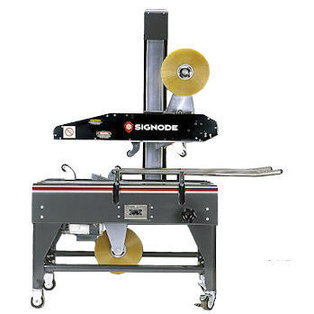 Precintadora de cajas de cartón de doble solapa - Legend U - SIGNODE - cinta adhesiva / semiautomática