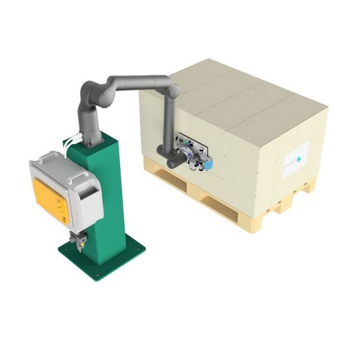 Aplicador de etiquetas totalmente automático - PROLABEL C130 - project Automation & Engineering GmbH - para embalaje / para palés / para aplicación en el lateral del producto