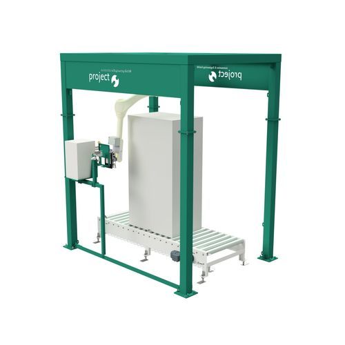 Aplicador de etiquetas totalmente automático - PROLABEL R150 - project Automation & Engineering GmbH - para embalaje / para palés / para aplicación en el lateral del producto