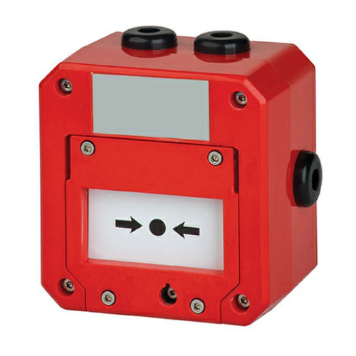 Pulsador de alarma manual con martillo rompecristales - WP6-BG - E2S Warning Signals