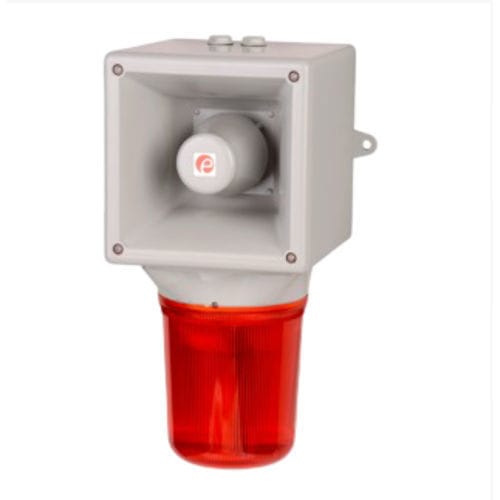 Difusor de alarma sonora con avisador luminoso de LED - AB121STR  - E2S Warning Signals - con luz de señalización / IP65