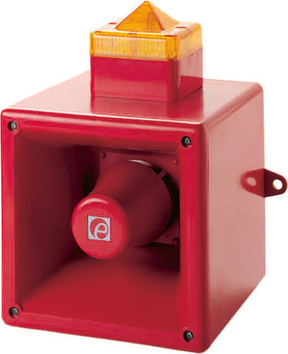 Claxon de alarma de incendio - AL121 - E2S Warning Signals - con avisador luminoso de xenón
