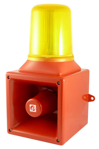Difusor de alarma sonora con avisador luminoso de LED - AB105 / AB112N / AB121 - E2S Warning Signals - con luz de señalización / IP65