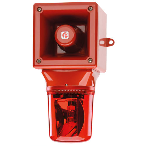 Difusor de alarma sonora con avisador luminoso rotativo - AB105RTH - E2S Warning Signals - con luz de señalización