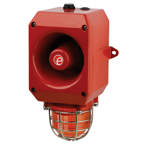 Difusor de alarma sonora con avisador luminoso de xenón - DL112X - E2S Warning Signals - con luz de señalización / IP66