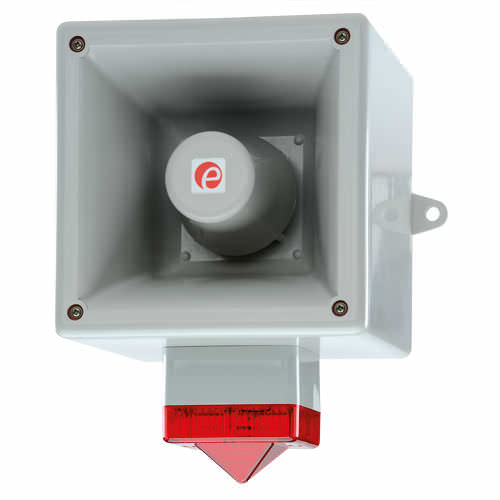 Difusor de alarma sonora con avisador luminoso de xenón - HAL121X - E2S Warning Signals - con luz de señalización