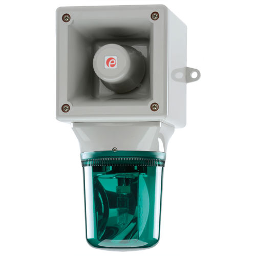 Difusor de alarma sonora con avisador luminoso rotativo - HAB105RTH - E2S Warning Signals - con luz de señalización