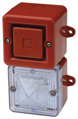 Claxon de alarma de incendio - AL100X - E2S Warning Signals - con avisador luminoso de xenón