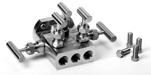 Manifold de 5 vías - MB-2.5DT - TECVAL, S.L. - de acero inoxidable / de alta presión