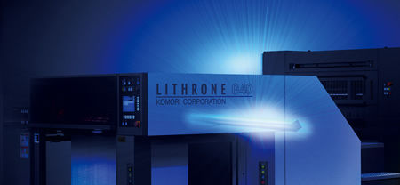 Sistema de polimerización por UV - H-UV - Komori - en línea / de superficie