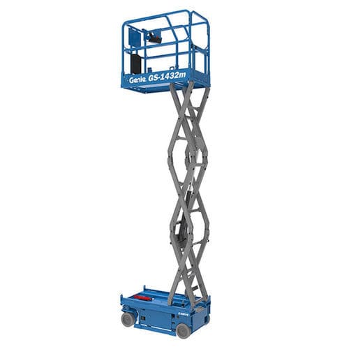 Plataforma elevadora de tijera con ruedas - GS™-1432m E-Drive - Genie - autopropulsada / eléctrica / para uso en interiores y exteriores