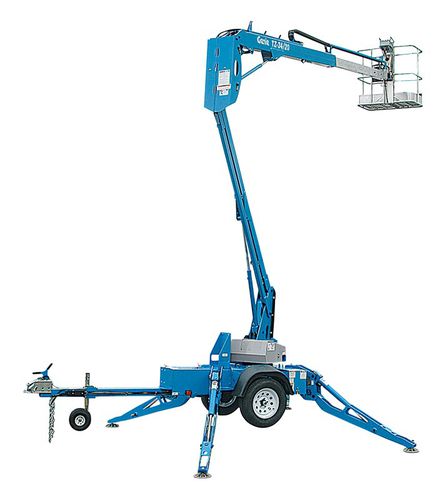 Cesta articulada de tracción - TZ™-34/20 - Genie - neumática / para obra / autonivelante