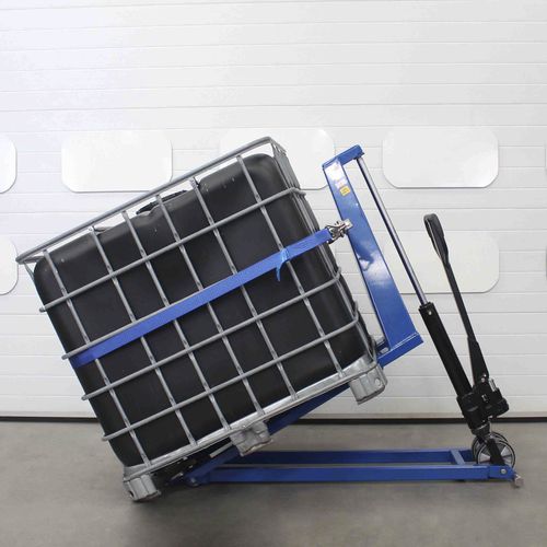 Volteador manual - ITM01 - STS - Bespoke Handling Equipment - hidráulico / para IBC / de acero inoxidable