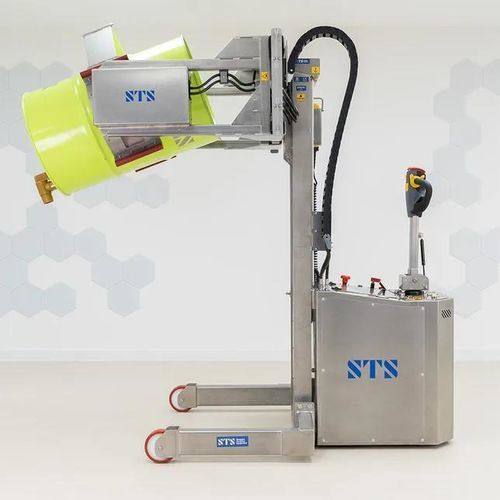 Elevador para barriles neumático - STE05-RRH01-SS - STS - Bespoke Handling Equipment - electrohidráulico / eléctrico / con batería