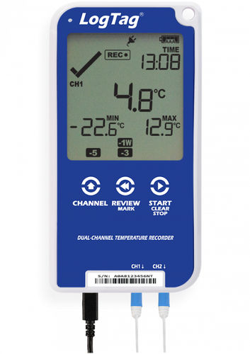 Data logger de temperatura - UTRED30-16 - Logtag - con pantalla LCD / de doble canal
