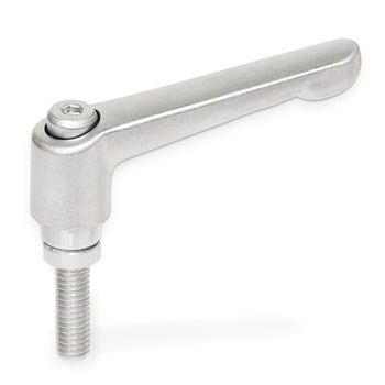 Palanca de agarre de acero inoxidable - GN 911.3 - Otto Ganter GmbH & Co. KG - con inserto de rosca / regulables