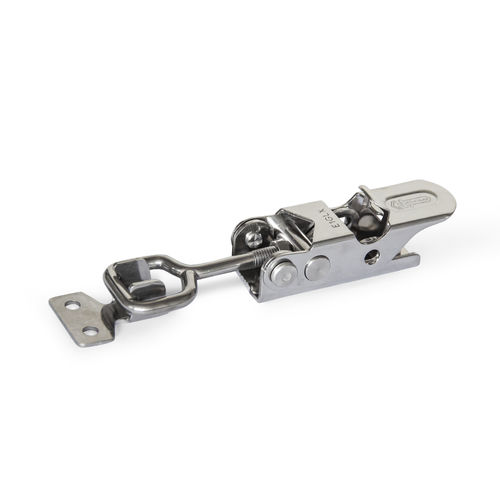 Dispositivo de sujeción rápida horizontal - GN 761.1 - Otto Ganter GmbH & Co. KG - con gancho / de acero inoxidable / de acero zincado