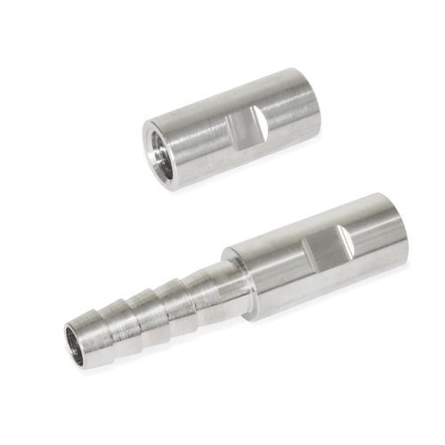 Adaptador hembra - GN 480.7 - Otto Ganter GmbH & Co. KG - macho-acanalado / de tubo / de acero inoxidable