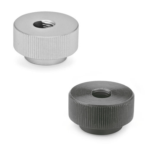 Tuerca moleteada - GN 6303.1 - Otto Ganter GmbH & Co. KG - de metal / roscada / de seguridad