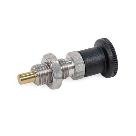 Posicionador retráctil de tecnopolímero - GN 81700 - Otto Ganter GmbH & Co. KG - de acero inoxidable / roscado / con cierre
