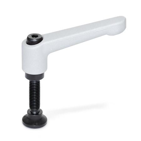 Palanca de agarre de material plástico - GN 306 - Otto Ganter GmbH & Co. KG - regulables / con inserto de rosca