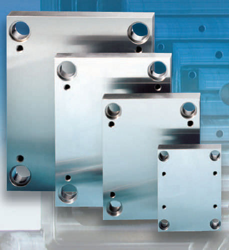 Placa mecanizada de acero perforada - K20/b1xl1xs1/Mat - HASCO - para moldes y herramientas