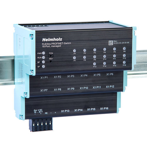 Conmutador Ethernet administrable - FLEXtra STAGE  - Helmholz GmbH & Co. KG - 8 puertos / 12 puertos / 16 puertos