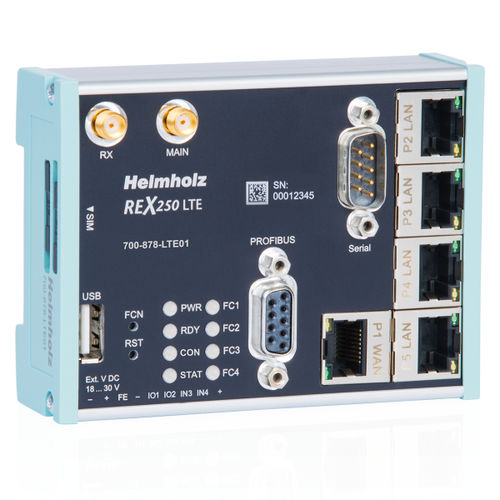 Router de datos - REX 250  - Helmholz GmbH & Co. KG - WAN / Ethernet / para red