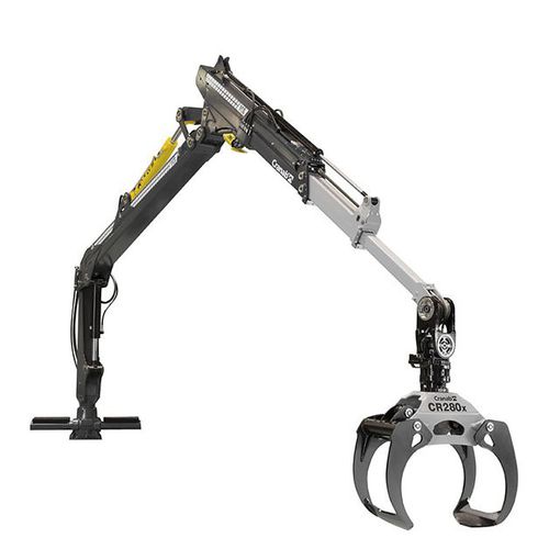 Cargadora forestal articulada - FC6 - Cranab - montada en tractor