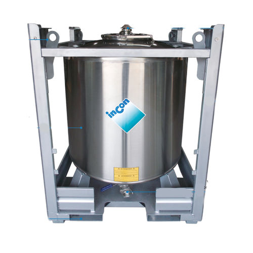 Contenedor IBC de acero inoxidable - PRC series - INCON - para alimentos / de producto químico / para productos farmacéuticos